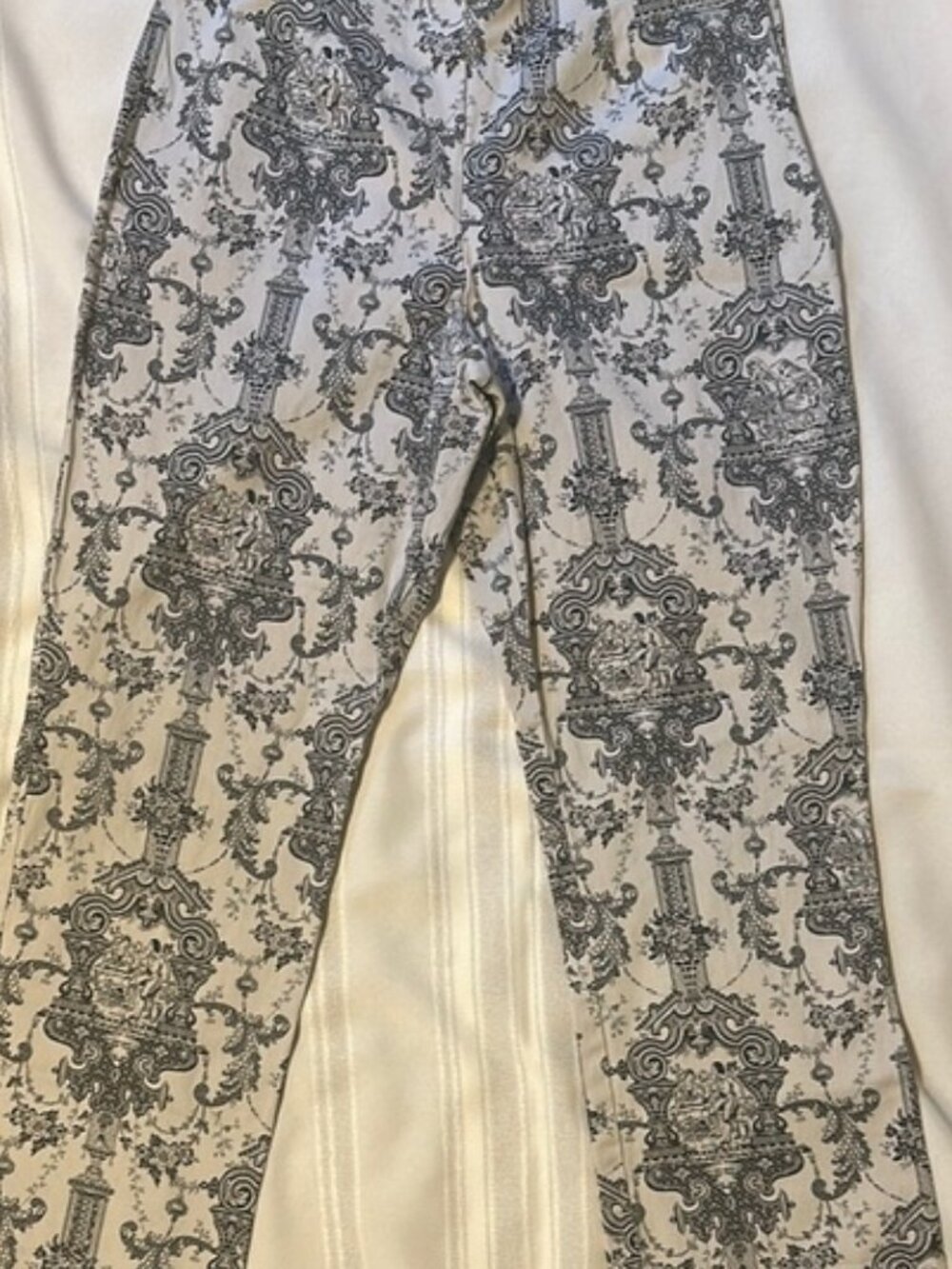 Monochrome Baroque Print Pants